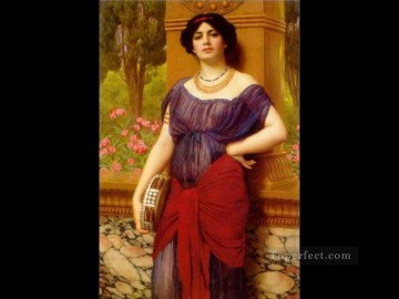 ジョン・ウィリアム・ゴッドワード Painting - ティンパニストリア 1909 新古典主義の女性ジョン・ウィリアム・ゴッドワード